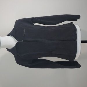 Columbia Black Benton Springs Full Zip Fleece Lightweight Jacket Size XS